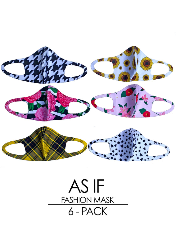 AS IF 6-Pack Fashion Mask