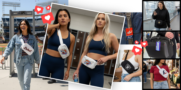 Logo Belt Bag with Rhinestones