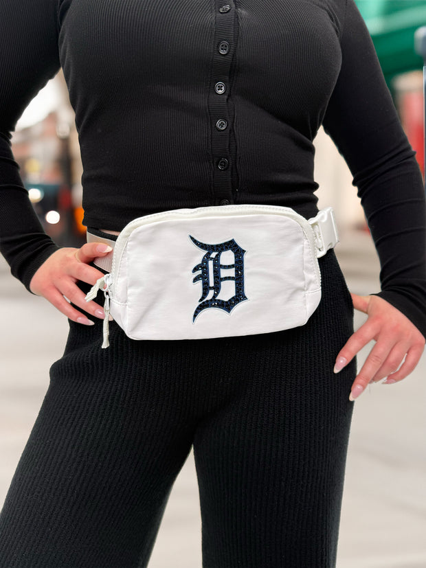 Logo Belt Bag with Rhinestones