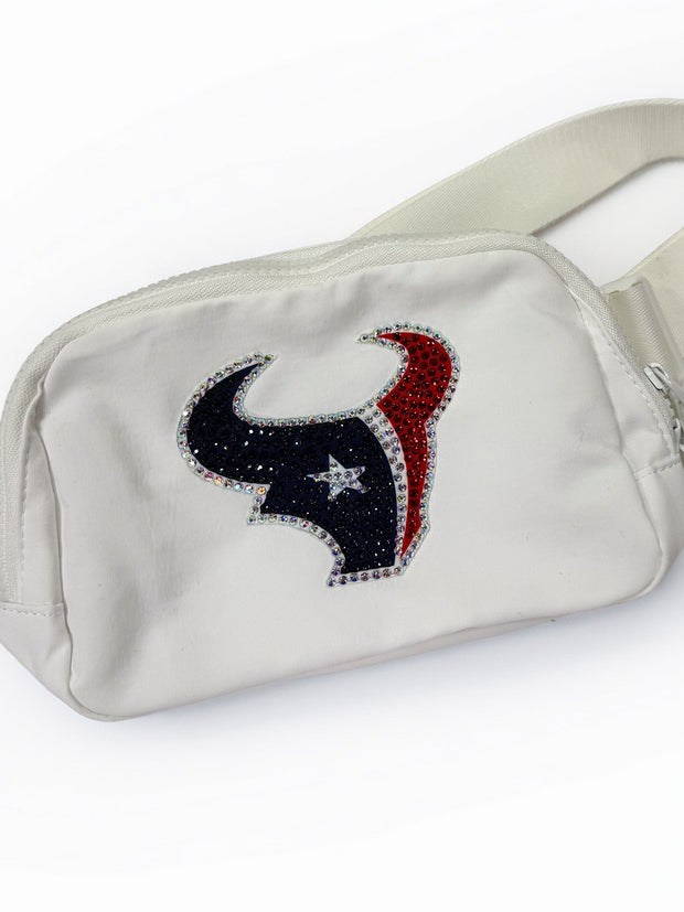 Logo Belt Bag with Rhinestones