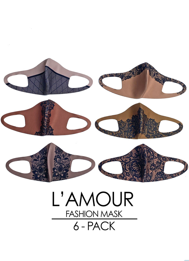 L'AMOUR 6-Pack Fashion Mask